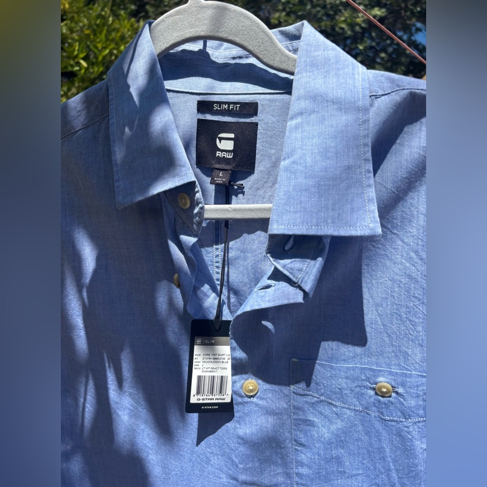 G-Star Light Blue Casual Shirt - Picture 7 of 14